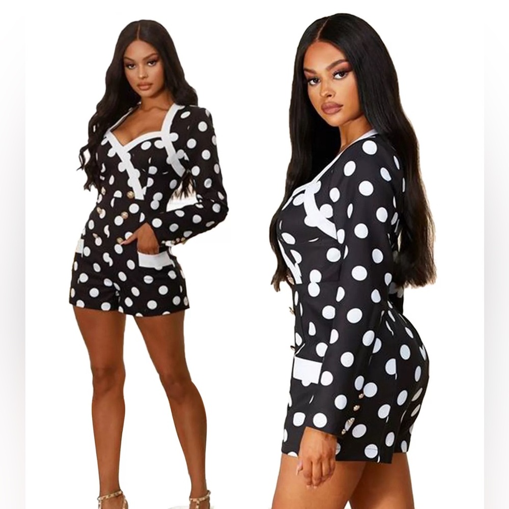 L'ATISTE Polka Dot Romper